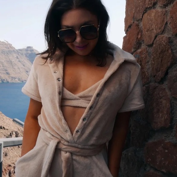 Lorna Luxe P Galore Terri Tie Playsuit Stone D03 - Picture 2 of 9